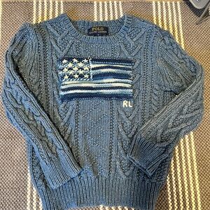 Polo by Ralph Lauren Blue Cable Knit Sweater